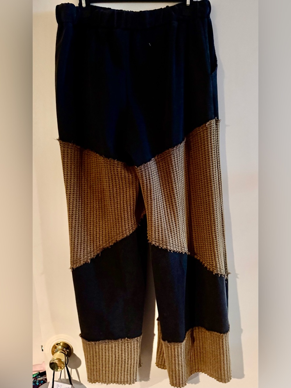 POL Black and Brown Colorblock Wide-Leg Pants - Picture 2 of 2